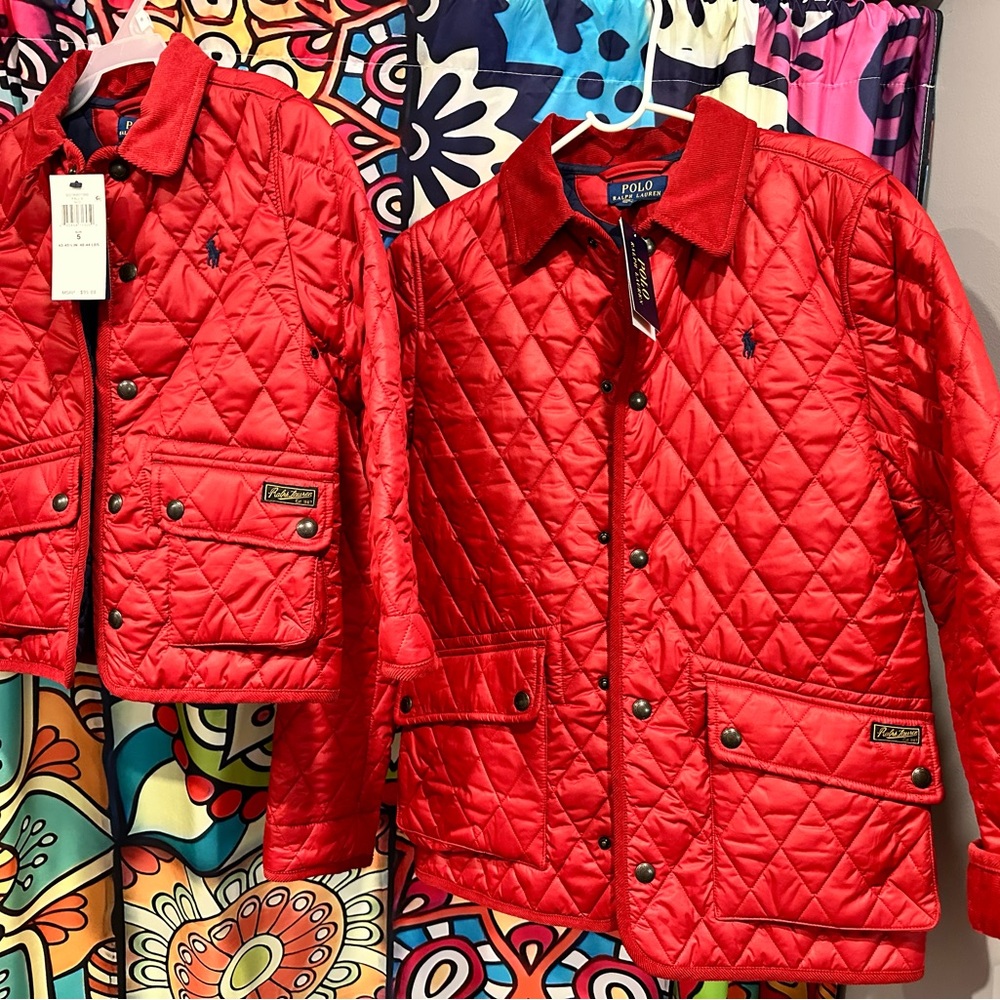 Polo by Ralph Lauren Kids Bright Red Puffer Jacket Size 5T